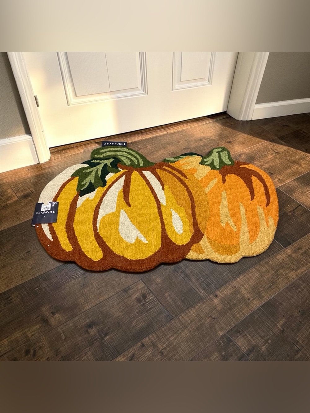 New Safavieh Pumpkin Accent Rug 37x25 Halloween Fall Wool Hooked Doormat Home